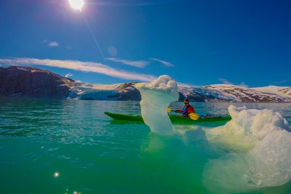 guided tours at svartisen glacier with kayaks