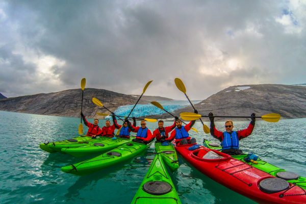 guided kayak tours svartisen glacier