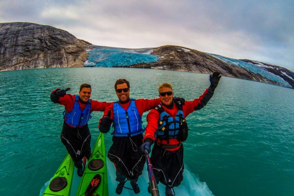 incredible adventure at svartisen glacier with kayaks